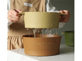 Multifunctional Drain Basket Burrs-free Plastic Double-Layer-Brown S V1263-JX-324