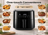 Devanti Air Fryer 6.5L 1700W Digital Touch 8 Presets Non-Stick Basket Black AF-K-J-NA50-BK