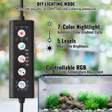 VEVOR Aquarium Light, 26W Full Spectrum Fish Tank Light with 24/7 Natural Mode, Adjustable Timer & V952-SSSSZXD3036Y7BXLWV3