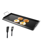 Carbon Steel Griddle, 32x14 inch Universal Flat Top Rectangular Plate, Gas Grill Griddle for BBQ V952-DCJPTG3214INVTJ16V0