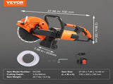 Electric Concrete Saw, 9 in, 2000 W 15 A Motor Circular Saw Cutter with 3.5 in Cutting Depth, V952-D1800W9IN35INLPBQV3
