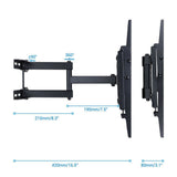 Tilt & Swivel Dual Arms TV Mount Cantilever Wall Bracket 40 46 50 55 56" LCD LED V767-U-420E