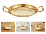 Stainless Steel Cooking Pan with Smooth Handles, Golden Paella Pan for Household Use, and Easy to V1366-AZ2-W-12105