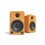 Kanto YU4 140W Powered Bookshelf Speakers with Bluetooth and Phono Preamp - Pair, Bamboo with SX22 V398-KO-YU4BAMBOO-SX22