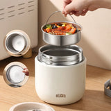304 Stainless Steel Vacuum Insulated Lunch Box with Leak-Proof Lid Portable Thermal Food Jar, V1232-BWH-001