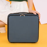 Dark Blue Mini 16-Inch Password-Protected ABS Storage and Carry-On Luggage Box Front-Opening V888-ELOSUNG13514