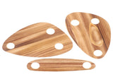 SKISUNO 3-Piece Wine Bottle Stoppers with Floating Cheese Plates, Assorted Colors, Wooden Serving V1189-WXFWAL-20260326-02456