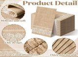200 Pack Burlap Lace Disposable Paper Placemats, Rustic Jute Look Table Mats 13 x 16 In V1188-MS-721-083