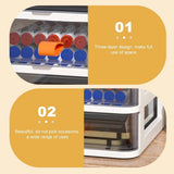 Small White Drawer Organizer, 1-Piece PP Desk Storage Box for Home and Office Organization V1192-AZ-W-22601