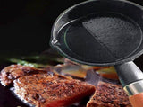 Black Cast Iron Skillet with Handle, Pan for Cooking Eggs, Pancakes, Desserts and More V1369-AZ3-W-09056