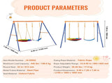 Swing Sets for Backyard, 440lbs Load Capacity Swing Set, with 1 Saucer Swing 1 Belt Swing V952-AXQQTZ2RW000VMH9NV0