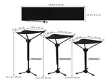 Portable Folding Stool 3 Gear Adjustable Height Triangle Seat with 330lbs Capacity - Heavy-Duty V1107-CS-QFLCCE37