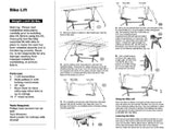 Bike Hoist Garage Lift Pulley System 60kg Steel Black 2 Rack Hooks V1369-AZ3-W-15968