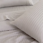 KENSINGTON 1200TC COTTON SHEET SET IN STRIPE-QUEEN - SILVER ABM-202136