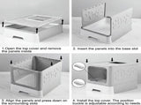 CARLA HOME Foldable Enclosed Cat Litter Box with Scoop - Grey - Plastic - Kitty Litter Tray LSB-36497