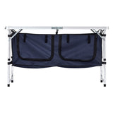 Camping Kitchen Table, Folding Outdoor Cooking Table, 3 Adjustable Height, Aluminum Lightweight Portable Cook Station with Storage Organizer, Carry Handle, for BBQ Party Picnic RV Travel, V952-DCCWJKLSLSBY357B3V0