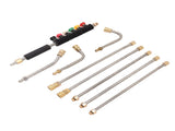 Pressure Washer Extension Wand 5 Straight Rod 3 Curve Rod Set Power Washer Lance with 6 Nozzles V1294-YM0703-3111230025811