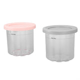2PCS Ice Cream Pints Cup 600ml Ice Cream Container Storage Jar for Ninja NC299AMZ NC300s Grey and V1294-YM0703-3113230124912