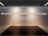 EUROCHEF 60cm Undermount Rangehood Black, Quiet 3-Speed, 3-Layer Dishwashable Filter, LED Lights V219-RGHUDREC6BFA