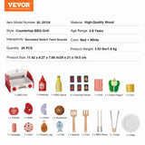 26 PCS Kids BBQ Grill Playset Wooden Cooking Grill Toy Set Pretend Sound V952-SKLWJZHMCTMS7K6GIV0