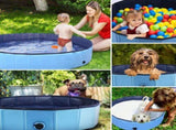 Foldable Dog Bath Swimming Pool Plastic Kiddie Pool Professional Tub Collapsible Grooming Bathtub V1370-AZ4-06065