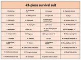 Survival Tool Kit-Piece Emergency Kit Outdoor Survival First Aid Kit Larger - army green - Size V1102-108-70530-ARM-43-PIECESET