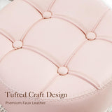 Adjustable Vanity Stool, 360&degSwivel Vanity Chair for Makeup Room, Pink Stool Chair for Vanity, Small V1258-DP02-C-1419