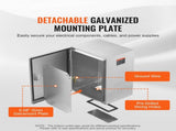 Steel Electrical Box, 40x30x25 cm, 304 Stainless Steel Electrical Enclosure Box, Wall-Mounted V952-BXGDQX16X12XBMZY8V0