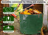 3-Pack 72 Gallon Yard Waste Bags, Reusable Heavy Duty Collapsible Garden Leaf Bags with Plastic V1258-DP02-C-243