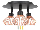3 Light Fixtures Ceiling Mount Matte Black G9 Bulb Sockets Multi Directional Rotating Light for V1294-YM0703-3119230078911