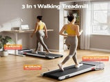 Everfit 3 in 1 Walking Pad Treadmill 20% Auto Incline Under Desk Treadmills for Home Gym With 40cm TMILL-400-AINC-WH
