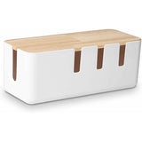 Box of Storage in Wire with Cover in Wood, Used to Hide the Wires, 301211cm V1237-MS-626-243