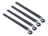 4PCS Furniture Legs with Caster Wheels Heavy Duty Carbon Steel Table Leg Extender Riser for Cabinet V1294-YM0901-3116240004512