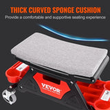 VEVOR Mechanic Stool Creeper Seat 300lb Rolling Shop Stool with Tool Trays V952-DSNHXCD300BYRE1RIV0
