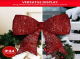 Christabelle Christmas Display Bow 91cm with LED and Twinkle Lights 5 Functions Decoration Orna 112_SB403