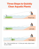 VEVOR Lake Weed Cutter Pond Aquatic Plant Cutting Tool with 1.57 m Max Cut Width V952-SCPSBK55FT305KMPNV0