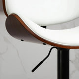 SERENIT European White Modern Bar Stools Swivel Bar Stool Chair Counter Height Barstool with 360 V255-SE-SP-1865-WHITE