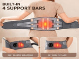 Smart Heated Massage Waist Belt Dual Motor 9-Level Vibration 5-Level Heat Therapy, Detachable V1232-AMQ-YB-001