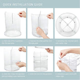 360 Degree Rotation Makeup Organizer Adjustable with Multifunction Cosmetic Storage Box V178-14018