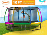 Kahuna Trampoline 10 ft with Basketball Set - Rainbow TRA-KAH-10-RB-BB