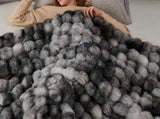 Bubble Tie Dye Throw Blanket Soft Cozy Microfiber Lightweight Warm -Dark Grey S V1263-JX-7382-1