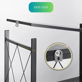 CARLA HOME 3-Tier Foldable Storage Shelf with Wheels for Kitchen, Garage, Pantry or Basement LSB-36140