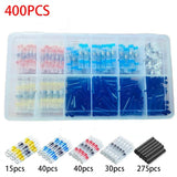 Solder Ring Wire Connectors Heat Shrink Butt Terminals Electrical Connector Kit - Multi - Size V1107-145-99083-MLT-400PCS