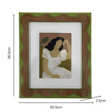 Sitting Lady in White Dress Framed Wall Art 36cm V637-91247WAL