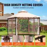 Patio Gazebo for 6-8 Person, 3.05 x 3.05 m Backyard Gazebo, with Mosquito Netting, Metal Frame, and V952-TYLTZZ10X10FTV427V0