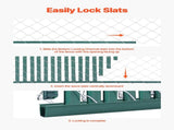 Bottom Locking Privacy Slats, Double-Wall Vertical Bottom-Locking Slats for Chain-Link Fence, V952-SBYSBTSBPE4F2D64PV0