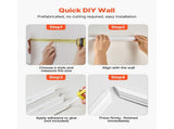 Wall Molding 3 Pack, Wainscoting Panels Kit, Lightweight Paintable Polystyrene, Easy to Install V952-QMSTJBYX2X1D4KCQL001V0