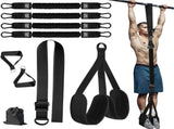 Black Heavy Duty Pull-Up Assist Strap System With Foam Handles - Adjustable Resistance V888-ELOSUNG39404