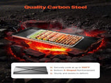 Carbon Steel Griddle, 32x14 inch Universal Flat Top Rectangular Plate, Gas Grill Griddle for BBQ V952-DCJPTG3214INVTJ16V0