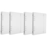Aesthetic Clear A5 Binder 4Pcs Portable File Organizer for Document Storage V1369-AZ3-W-18057